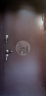 Металлическая дверь с терморазрывом, отделка — порошок и ламинат-ДВ-1140